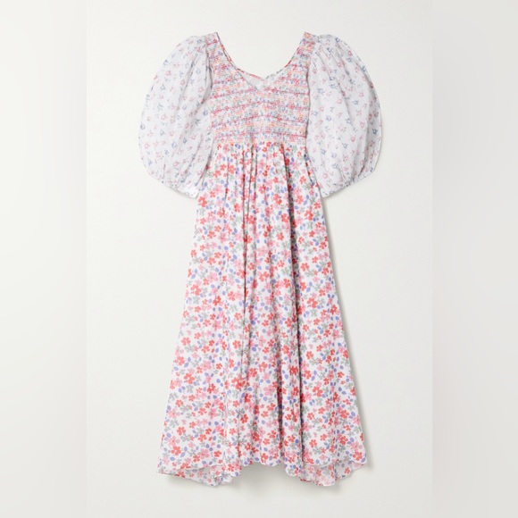 Loveshackfancy Analia Floral-Print Cotton Midi Dress - Picture 4 of 9